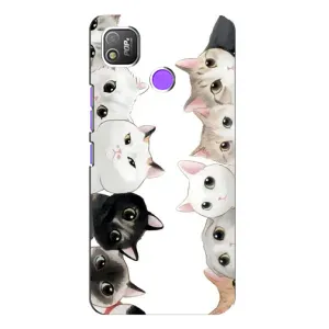 Силиконовый чехол с котиком для TECNO POP 4 (Коты)