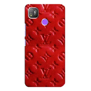 Текстурный Чехол Louis Vuitton для Техно Поп 4 (Красный ЛВ)