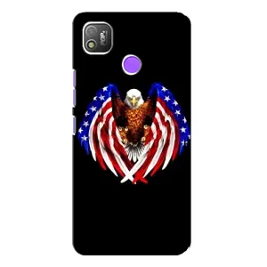 Чехол Флаг USA для TECNO POP 4 (Крылья США)
