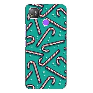 Силиконовый бампер на рождество для TECNO POP 4 (Леденцы)