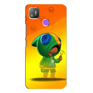 Чехол Бравл Старс для TECNO POP 4 (LEON в кофте)