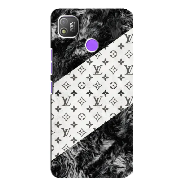 Чехол с рисунком «LV на белом» для TECNO POP 4