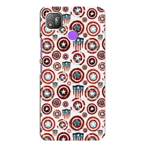 Чехол с Щитом Капитана Америки на TECNO POP 4 (Марвел щиты)
