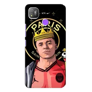 Чехол (TPU) с Футболистом на TECNO POP 4 (Mbappe King)