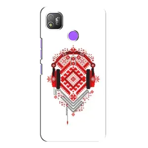 Силиконовый Чехол на TECNO POP 4 с картинкой Вышиванки (Модная вышиванка)