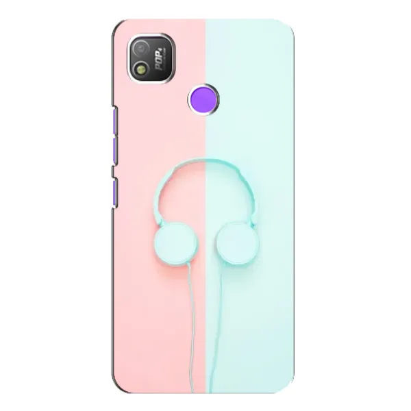 Чехол с рисунком «Наушники» для TECNO POP 4 Чехол с рисунком «Наушники» для TECNO POP 4
