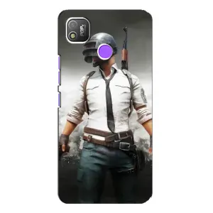 Силиконовый чехол с картинкой "Герой Pubg" на TECNO POP 4 (Пабг)