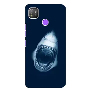 Силиконовый бампер с картинкой животных для TECNO POP 4 (Пасть Акулы)
