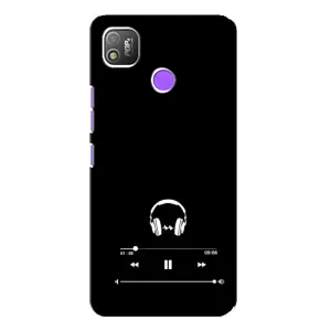 Чохол з картинками на чорному фоні для TECNO POP 4 (Плеєр)