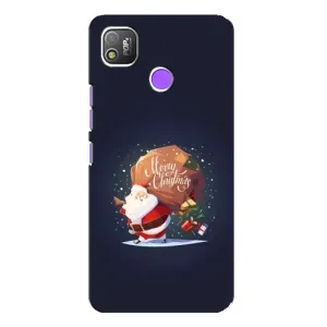 Чехол Санта Клаус для TECNO POP 4 (Подарки от Санты)