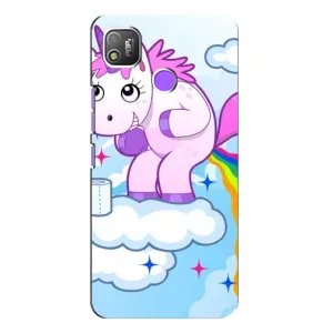 Чехол Unicorn на TECNO POP 4 (Радуга единорожка)