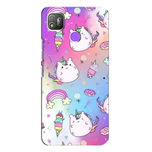 Чехол Unicorn на TECNO POP 4 (Радуга и Единорог)