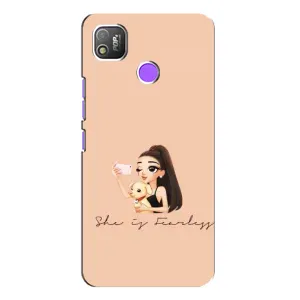 Силіконовый Чохол на TECNO POP 4 з картинкой Модных девушек (З собакою)