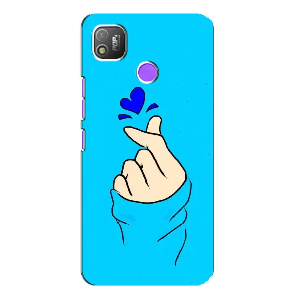 Чохол з малюнком «Сердечко на синоьому» для TECNO POP 4 Чохол з малюнком «Сердечко на синоьому» для TECNO POP 4