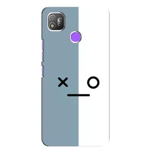 Чохли (ТПУ) (смішні стікери) для TECNO POP 4 (Сіро-білий)