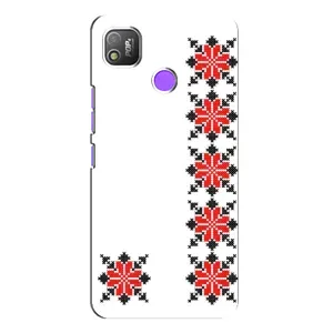 Силиконовый Чехол на TECNO POP 4 с картинкой Вышиванки (Силуэт вышиванки)