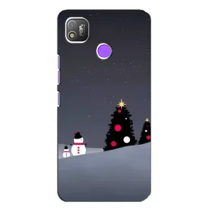 Чехлы на Новый Год TECNO POP 4 (Снеговички)