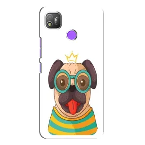 Бампер для TECNO POP 4 с картинкой "Песики" (Собака Король)