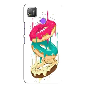 Чохол з зображенням смачної їжі для TECNO POP 4 (Соковиті пончики)