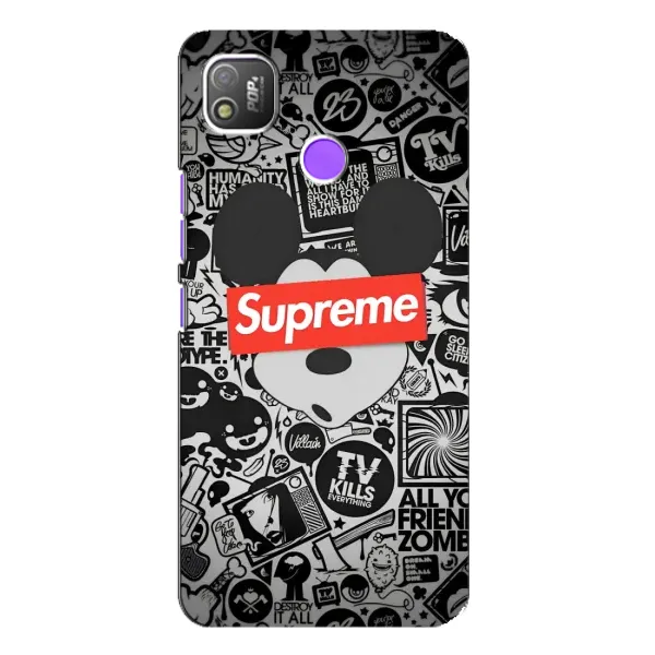 Чехол с рисунком «Supreme Маус» для TECNO POP 4 Чехол с рисунком «Supreme Маус» для TECNO POP 4