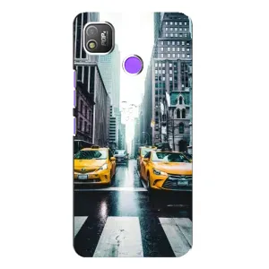 Силиконовый бампер (Работники) на TECNO POP 4 (Такси)