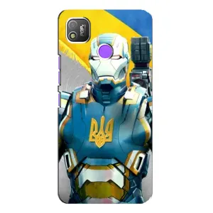Силиконовый Чехол на TECNO POP 4 (Я-Украина) (Украинский робокоп)