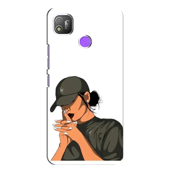 Чехол с рисунком «В зеленом» для TECNO POP 4 Чехол с рисунком «В зеленом» для TECNO POP 4