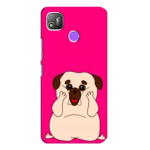 Чехол (ТПУ) Милые собачки для TECNO POP 4 (Веселый Мопсик)