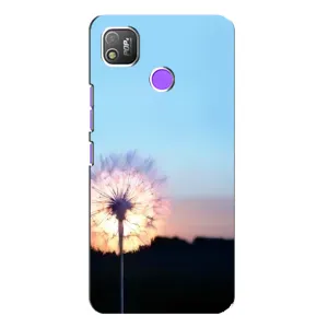 Силіконовий Чохол з кульбабками на TECNO POP 4 (Захід з кульбабкою)