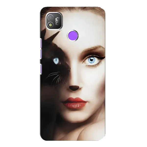 Чехол с рисунком «Женщина кошка» для TECNO POP 4 Чехол с рисунком «Женщина кошка» для TECNO POP 4