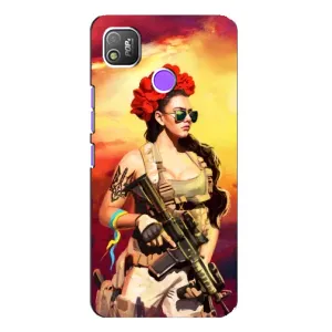 ЗСУ Чехлы (TPU) для TECNO POP 4 (Женщина солдат)