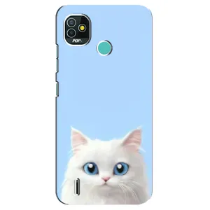Чехол на тематику: Коты для TECNO Pop 5 (BD2p) (Белый кот)