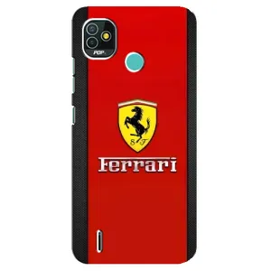 Силіконовий бампер з картинкою машини на TECNO Pop 5 (BD2p) (Ferrari Logo)
