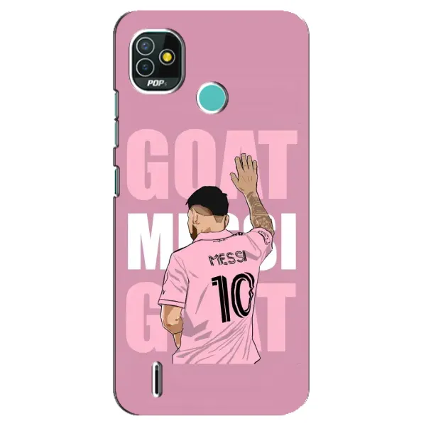 Чехол с рисунком «GOAT MESSI» для TECNO Pop 5 (BD2p) Чехол с рисунком «GOAT MESSI» для TECNO Pop 5 (BD2p)