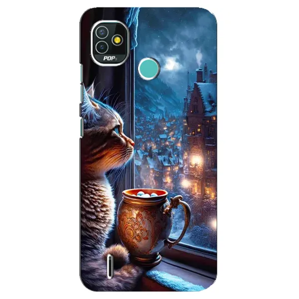 Чехол с рисунком «Кот новогодний» для TECNO Pop 5 (BD2p) Чехол с рисунком «Кот новогодний» для TECNO Pop 5 (BD2p)