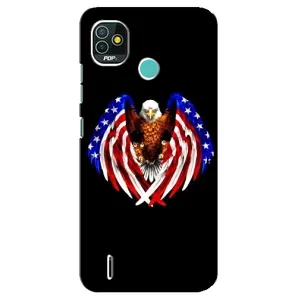 Чехол Флаг USA для TECNO Pop 5 (BD2p) (Крылья США)