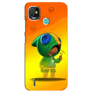 Чехол Бравл Старс для TECNO Pop 5 (BD2p) (LEON в кофте)