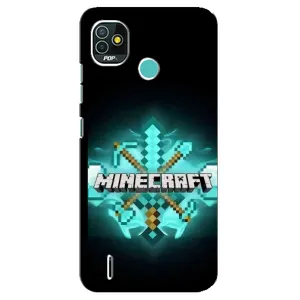 Чехол майнкрафт для TECNO Pop 5 (BD2p) (MineCraft 2)