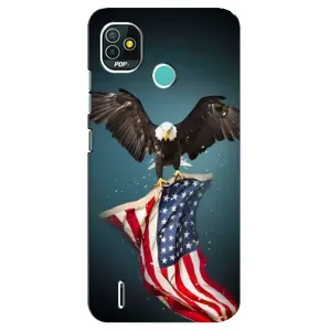 Чехол Флаг USA для TECNO Pop 5 (BD2p) (Орел и флаг)