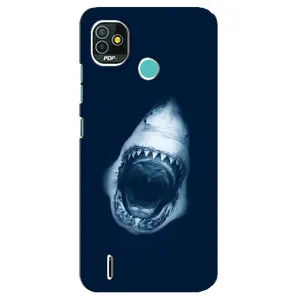 Силиконовый бампер с картинкой животных для TECNO Pop 5 (BD2p) (Пасть Акулы)