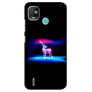 Силиконовый бампер с картинкой животных для TECNO Pop 5 (BD2p) (Яркий олень)
