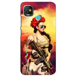 ЗСУ Чехлы (TPU) для TECNO Pop 5 (BD2p) (Женщина солдат)