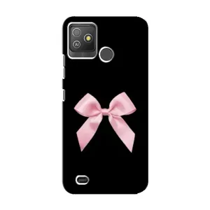 Чехол банты для Tecno Pop 5 GO (Бант на черном)