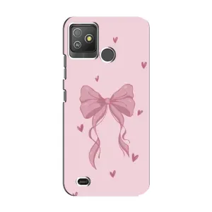 Чехол банты для Tecno Pop 5 GO (Бант на розовом)