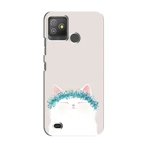 Чохол на тематику: Коти для TECNO Pop 5 GO (Білий котик)