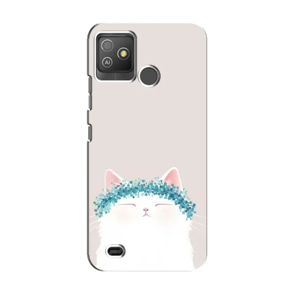 Чехол с рисунком «Белый котик» для TECNO Pop 5 GO Чехол с рисунком «Белый котик» для TECNO Pop 5 GO
