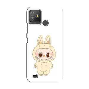 Чехол с принтом Лабубу для Tecno Pop 5 GO (Бежевый Лабубу)