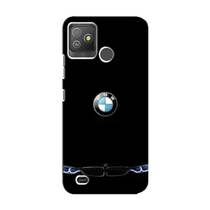 Силіконовий бампер з картинкою машини на Tecno Pop 5 GO (Чорний BMW)