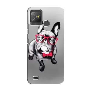 Чохол (ТПУ) Милі песики для Tecno Pop 5 GO (Бульдог в окулярах)