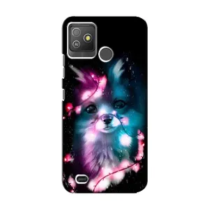 Чехол с Лисичкой для Tecno Pop 5 GO (Черная Лиса)